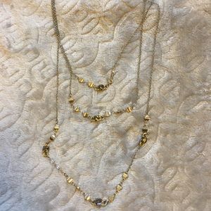 Three tier, crystal necklace